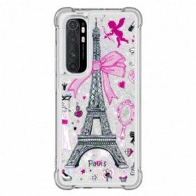 Kuori Xiaomi Mi Note 10 Lite Eiffel-tornin Paljetteja