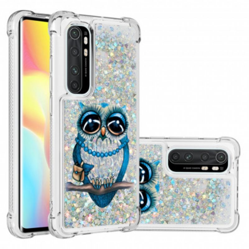 Kuori Xiaomi Mi Note 10 Lite Neiti Owl Sequins