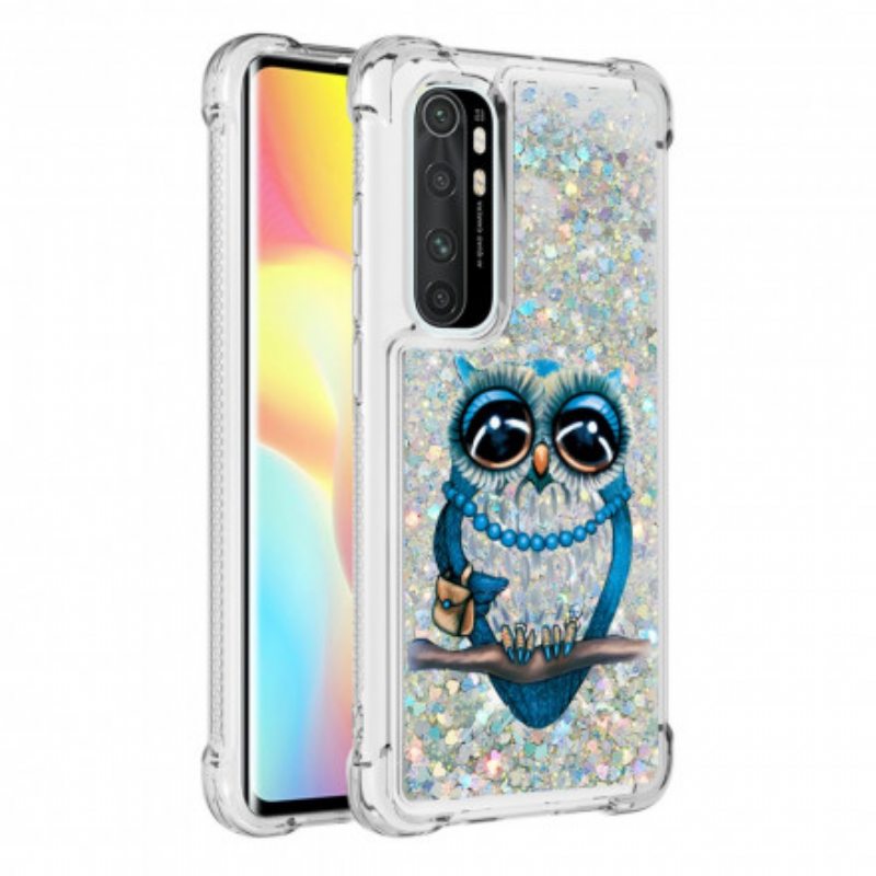 Kuori Xiaomi Mi Note 10 Lite Neiti Owl Sequins