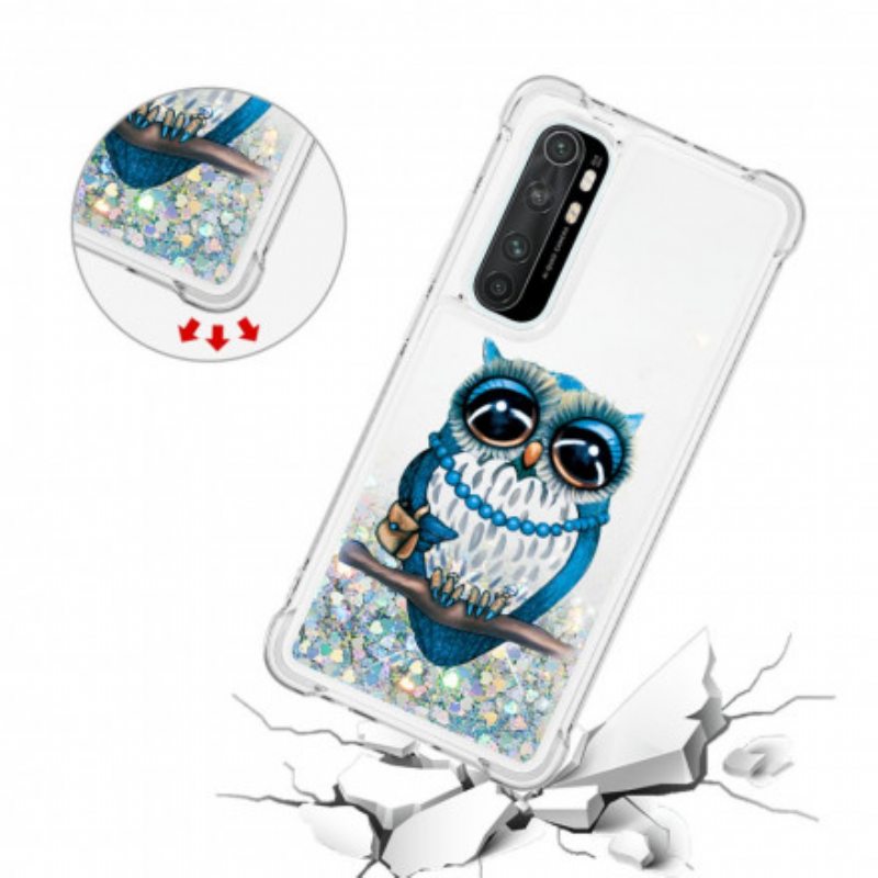 Kuori Xiaomi Mi Note 10 Lite Neiti Owl Sequins