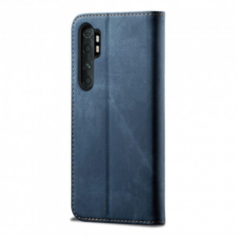 Puhelinkuoret Xiaomi Mi Note 10 Lite Kotelot Flip Denim Kangas