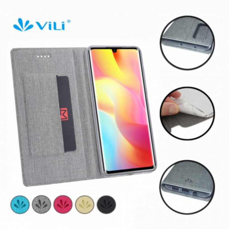 Puhelinkuoret Xiaomi Mi Note 10 Lite Kotelot Flip Teksturoitu Vili Dmx