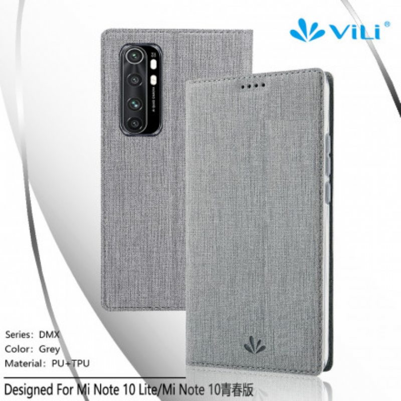 Puhelinkuoret Xiaomi Mi Note 10 Lite Kotelot Flip Teksturoitu Vili Dmx