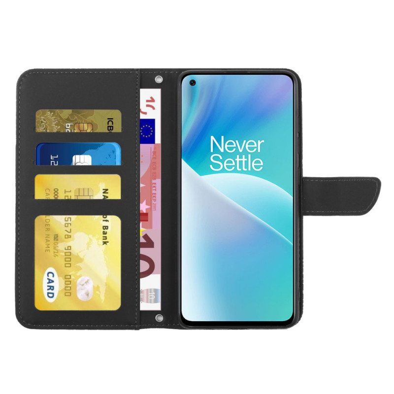 Flip Case OnePlus Nord 2T 5G Perhoset Olkahihnalla