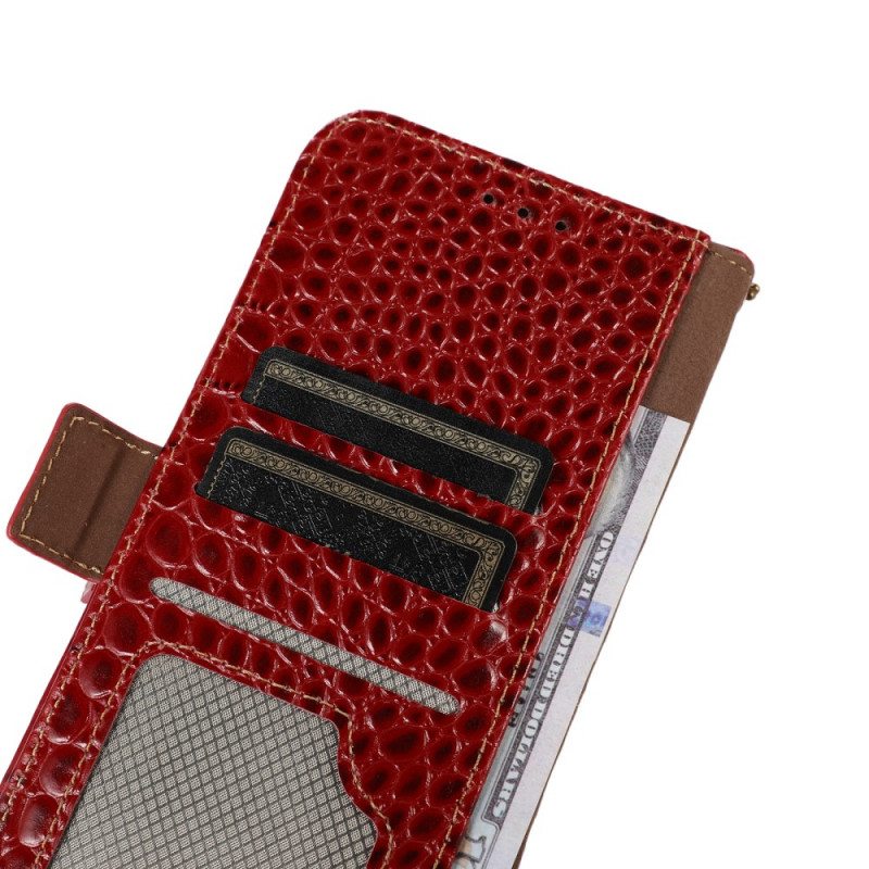 Flip Case OnePlus Nord 2T 5G Rfid Crocodile Style Aitoa Nahkaa