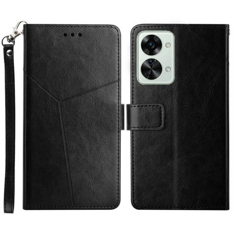 Flip Case OnePlus Nord 2T 5G Suojaketju Kuori Y Strappy Design