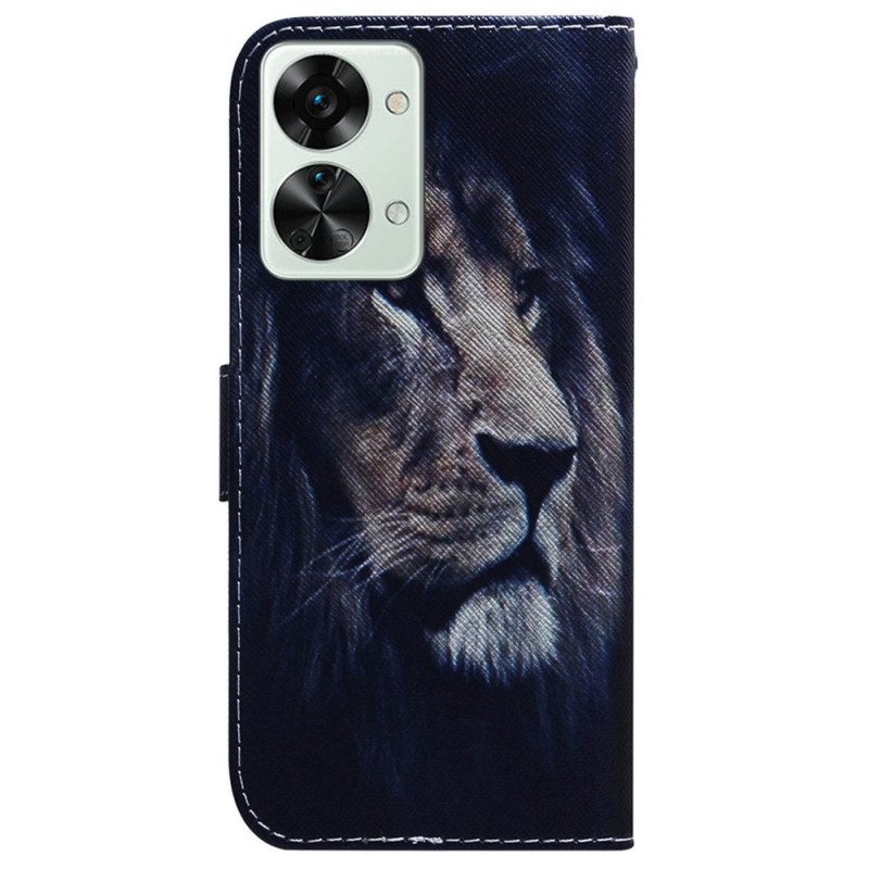 Kotelot OnePlus Nord 2T 5G Suojaketju Kuori Lanyard Night Lion