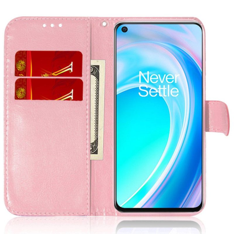 Kotelot OnePlus Nord 2T 5G Suojaketju Kuori Strappy Geometriset Kukat