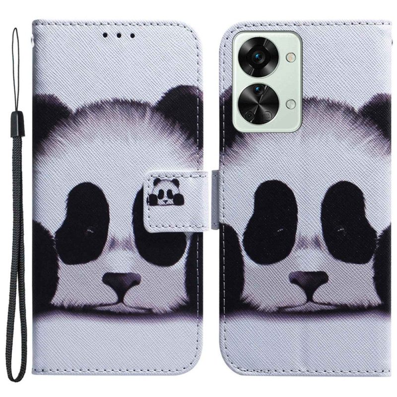 Kotelot OnePlus Nord 2T 5G Suojaketju Kuori Strappy Panda