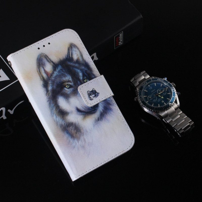 Kotelot OnePlus Nord 2T 5G Suojaketju Kuori Strappy Watercolour Wolf