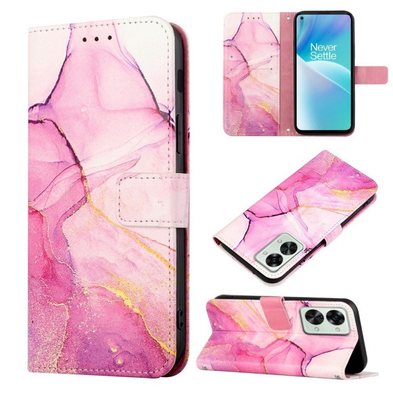 Kotelot OnePlus Nord 2T 5G Suojaketju Kuori Strip Marble