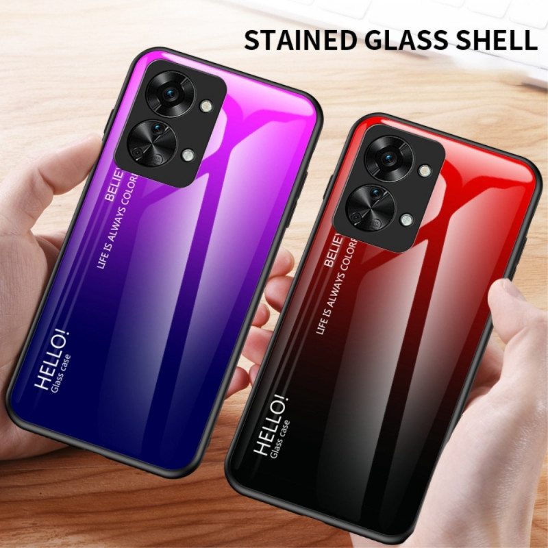 Kuori OnePlus Nord 2T 5G Karkaistu Lasi Hello