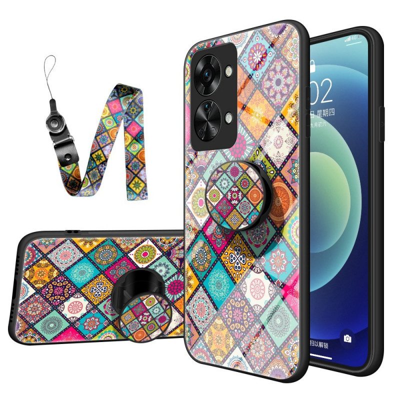 Kuori OnePlus Nord 2T 5G Patchwork Magneettipidike