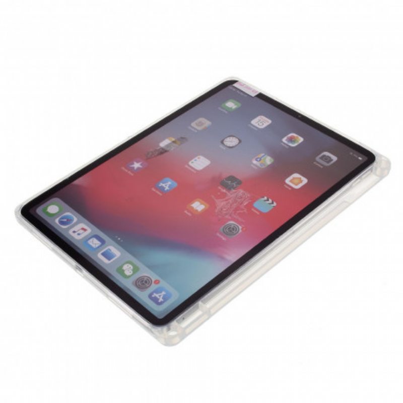 Kuori iPad Pro 11" (2021) Läpinäkyvä Silikonikynän Pidike