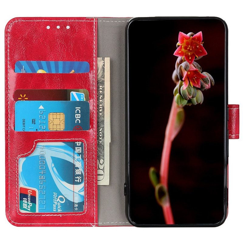 Flip Case OnePlus Nord CE 2 Lite 5G Kiiltävä Tekonahka