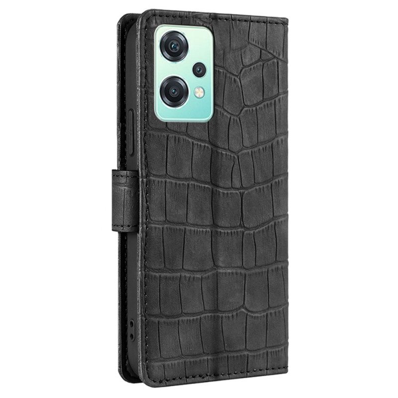 Flip Case OnePlus Nord CE 2 Lite 5G Krokotiilin Ihotyyli