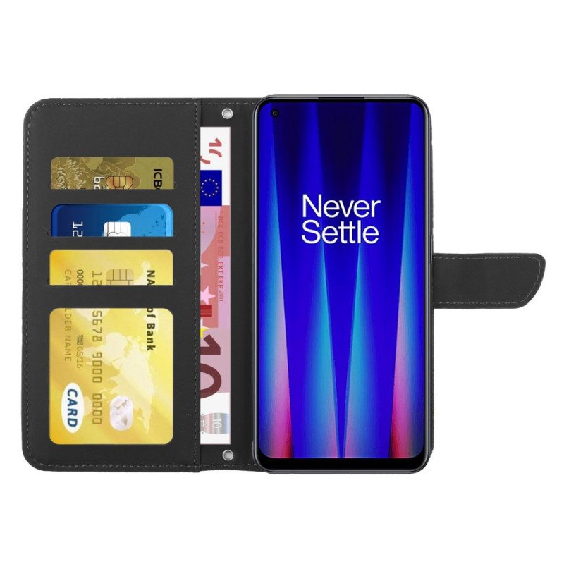 Flip Case OnePlus Nord CE 2 Lite 5G Perhoset Ja Olkahihna