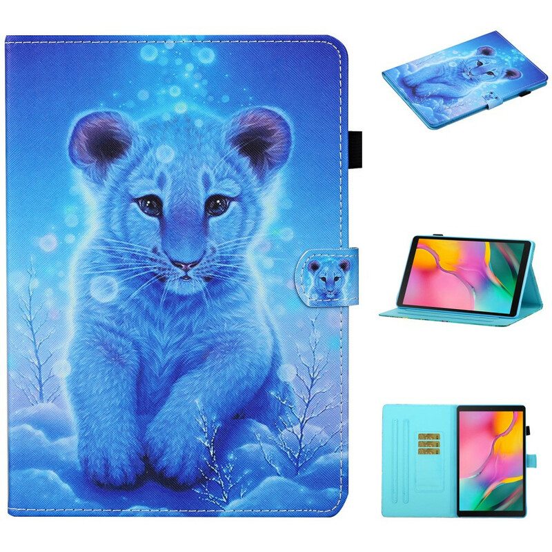 Nahkakotelo Samsung Galaxy Tab S6 Lite Tiger-vauva