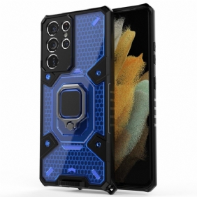 Case Samsung Galaxy S21 Ultra 5G Hunajakenno Renkaalla