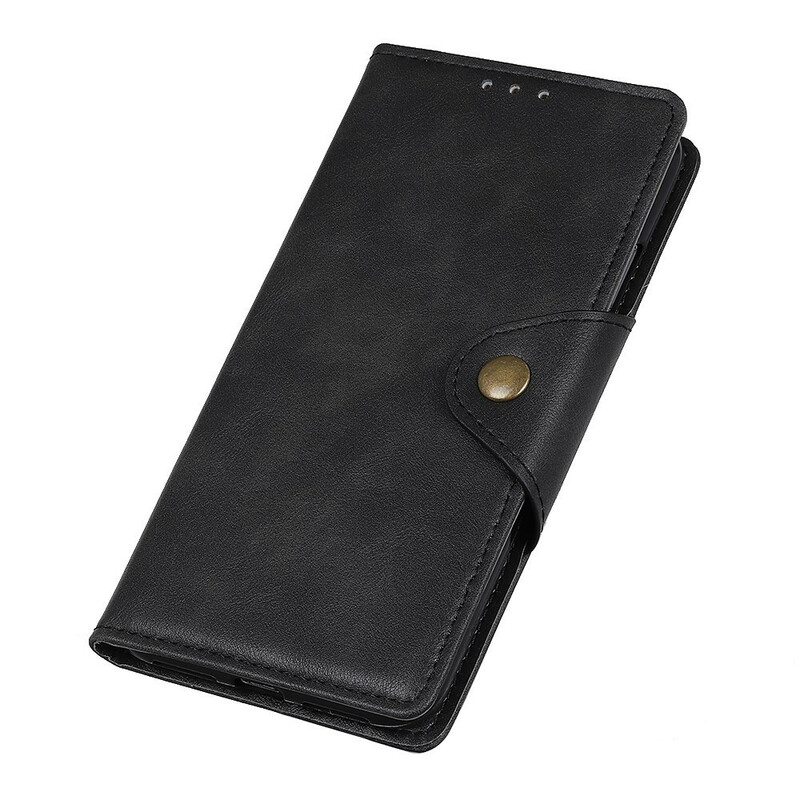 Flip Case Samsung Galaxy S21 Ultra 5G Keinonahkainen Vintage-painike