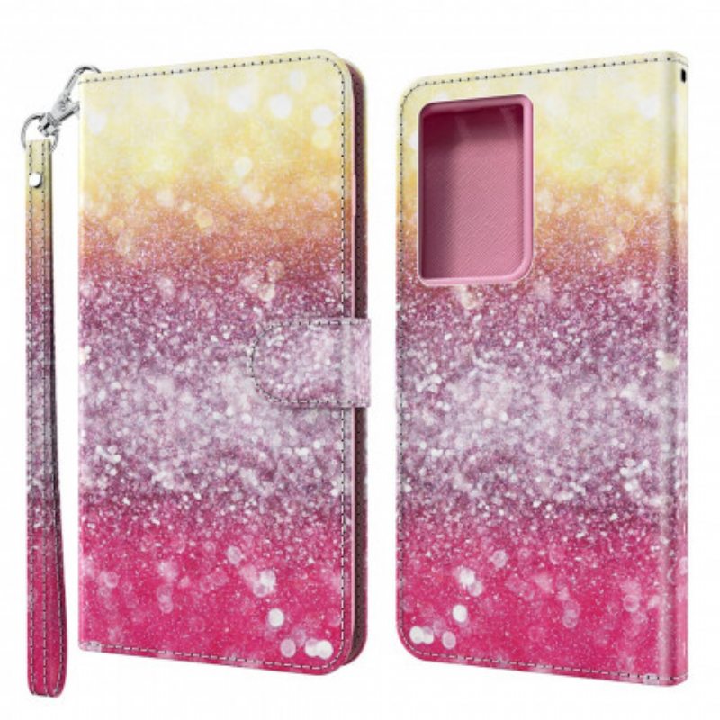 Kotelot Samsung Galaxy S21 Ultra 5G Magenta Glitter Gradientti