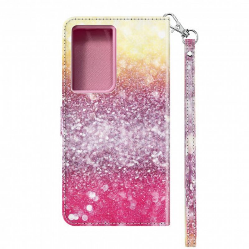 Kotelot Samsung Galaxy S21 Ultra 5G Magenta Glitter Gradientti