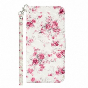 Kotelot Samsung Galaxy S21 Ultra 5G Suojaketju Kuori Strap Light Spot Flowers