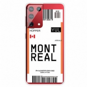 Kuori Samsung Galaxy S21 Ultra 5G Boarding Pass Montrealiin