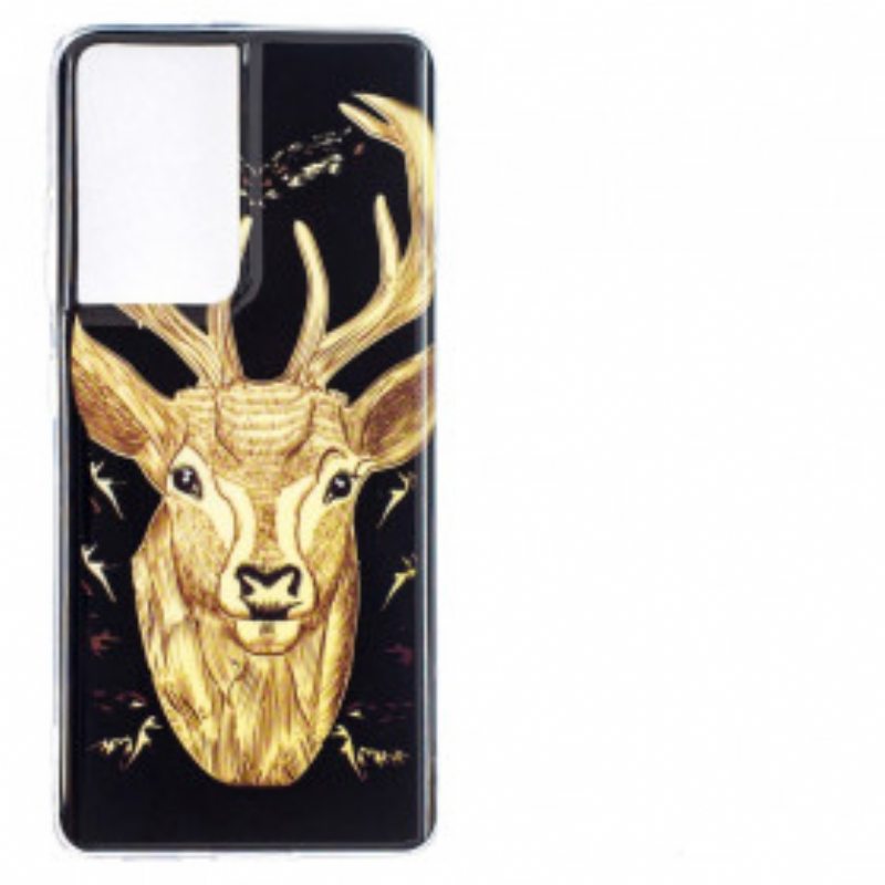 Kuori Samsung Galaxy S21 Ultra 5G Fluoresoiva Majestic Deer