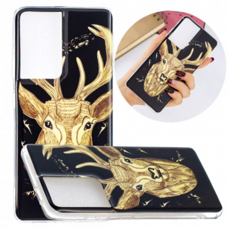 Kuori Samsung Galaxy S21 Ultra 5G Fluoresoiva Majestic Deer