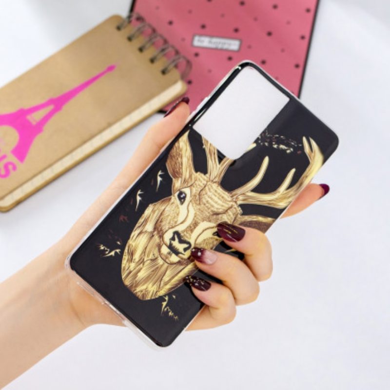 Kuori Samsung Galaxy S21 Ultra 5G Fluoresoiva Majestic Deer