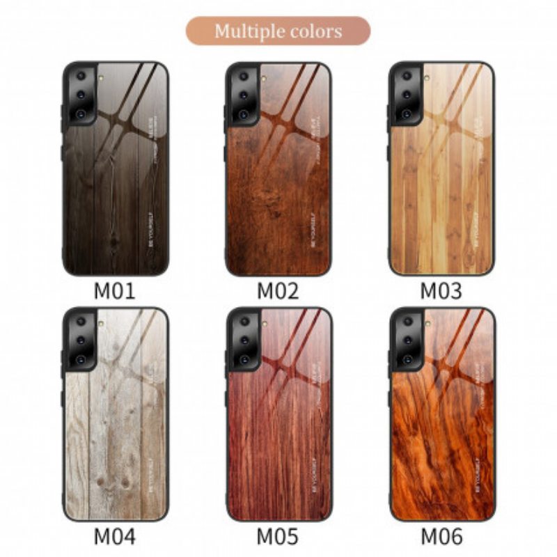 Kuori Samsung Galaxy S21 Ultra 5G Wood Design Karkaistu Lasi