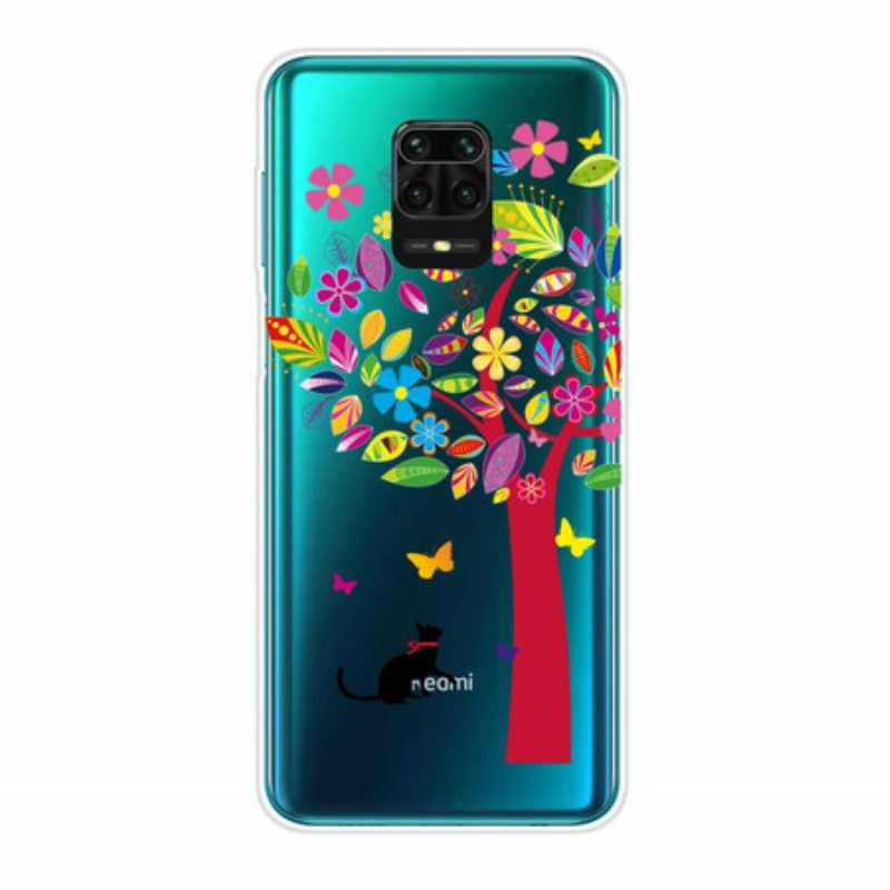 Case Xiaomi Redmi Note 9S / 9 Pro Kissa Värikäs Puun Alla