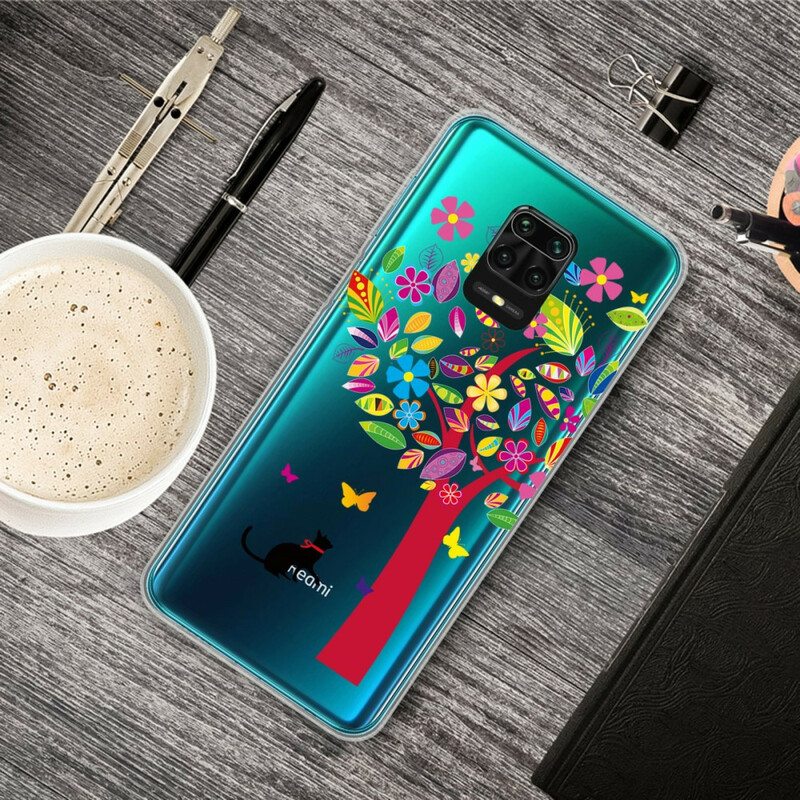 Case Xiaomi Redmi Note 9S / 9 Pro Kissa Värikäs Puun Alla