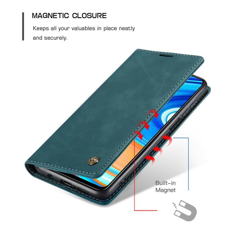 Puhelinkuoret Xiaomi Redmi Note 9S / 9 Pro Kotelot Flip Caseme Keinonahkaa