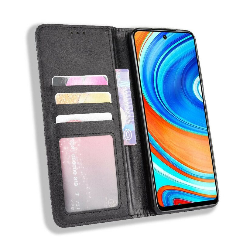 Puhelinkuoret Xiaomi Redmi Note 9S / 9 Pro Kotelot Flip Tyylitelty Vintage-nahkaefekti