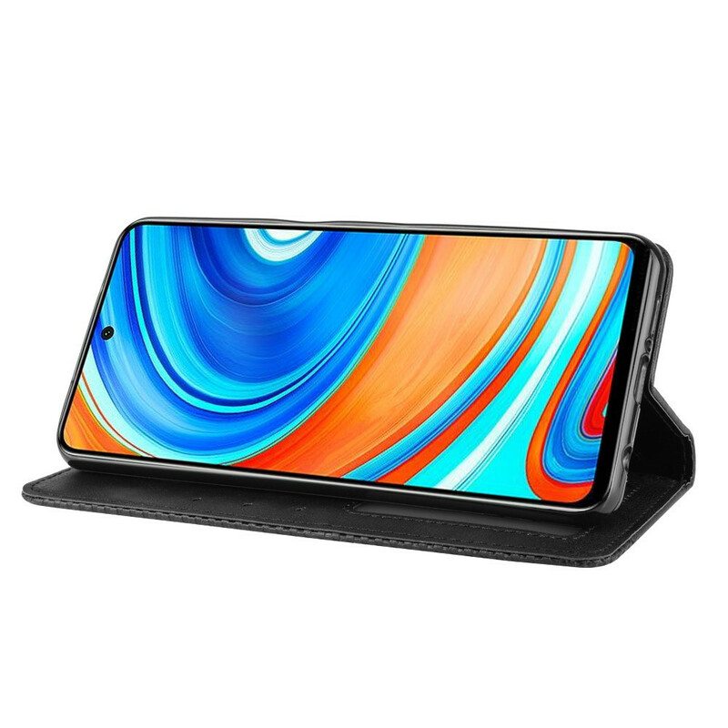 Puhelinkuoret Xiaomi Redmi Note 9S / 9 Pro Kotelot Flip Tyylitelty Vintage-nahkaefekti