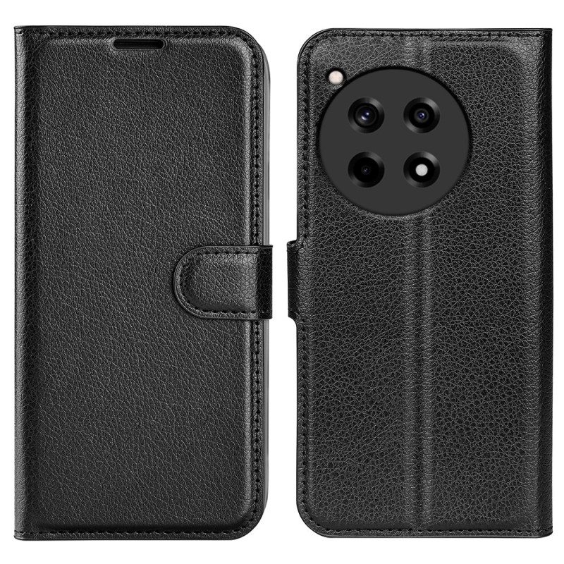 Kotelot Oneplus 12r Classic Litchi Faux Leather