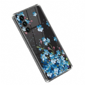 Case Samsung Galaxy A14 / A14 5G Saumattomat Siniset Kukat