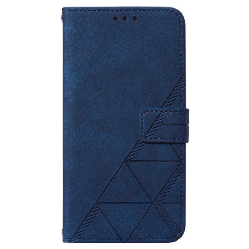 Flip Case Samsung Galaxy A14 / A14 5G Kolmiot Kaulanauhalla