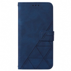 Flip Case Samsung Galaxy A14 / A14 5G Kolmiot Kaulanauhalla