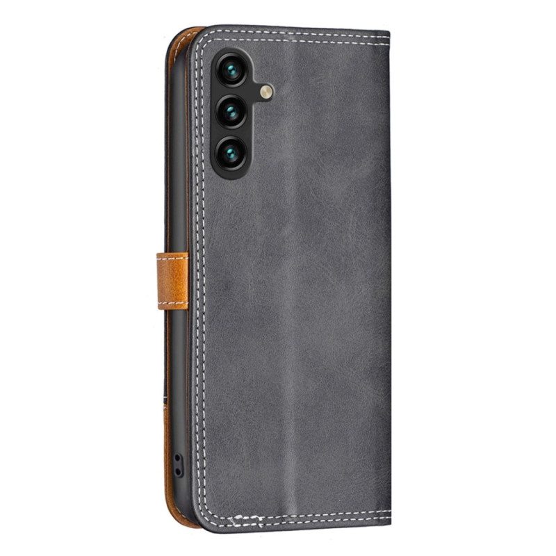 Flip Case Samsung Galaxy A14 / A14 5G Vintage Binfen Väri