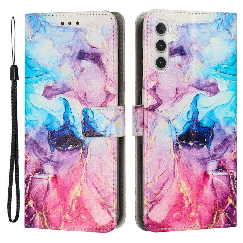 Kotelot Samsung Galaxy A14 / A14 5G Suojaketju Kuori Strip Marble