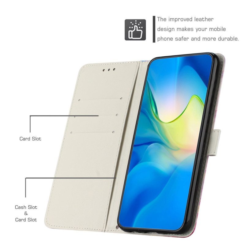 Kotelot Samsung Galaxy A14 / A14 5G Suojaketju Kuori Strip Marble