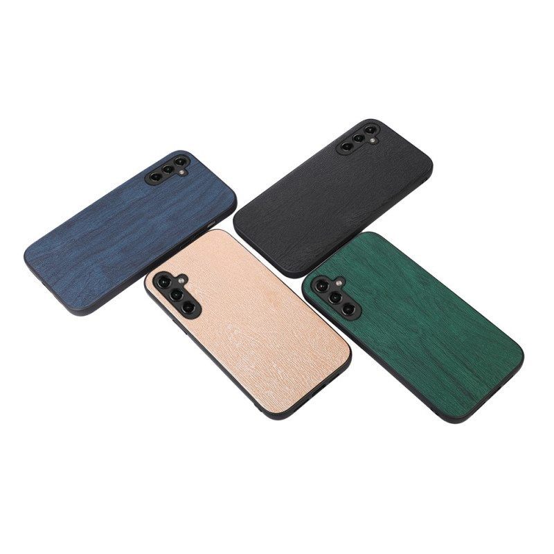 Kuori Samsung Galaxy A14 / A14 5G Faux Leather Wood Effect