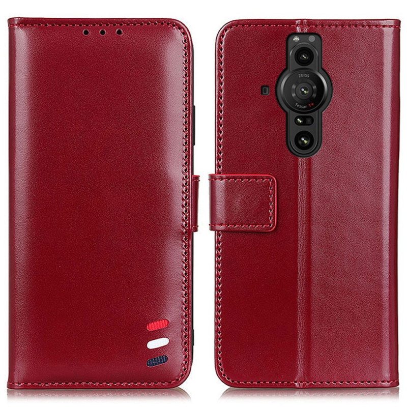 Flip Case Sony Xperia Pro-I Kolmivärinen Nahkaefekti