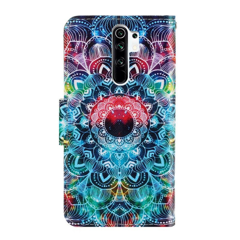 Flip Case Xiaomi Redmi 9 Suojaketju Kuori Näyttävä Strappy Mandala