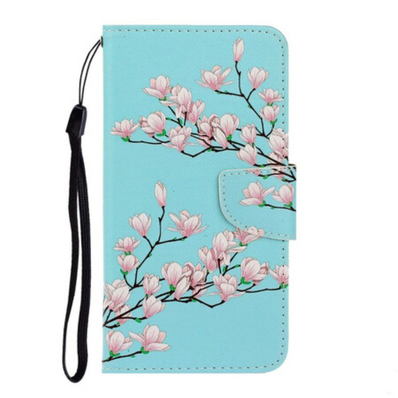 Flip Case Xiaomi Redmi 9 Suojaketju Kuori Strappy Pensas