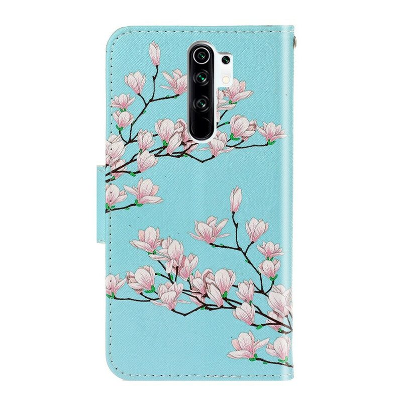 Flip Case Xiaomi Redmi 9 Suojaketju Kuori Strappy Pensas