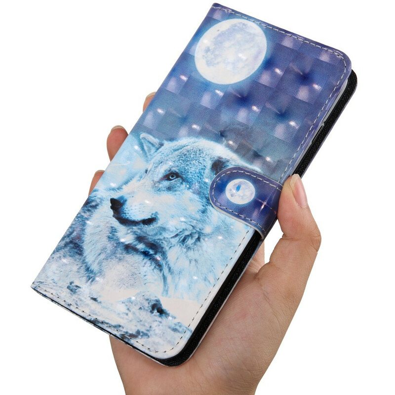 Flip Case Xiaomi Redmi 9 Susi Kuunvalossa